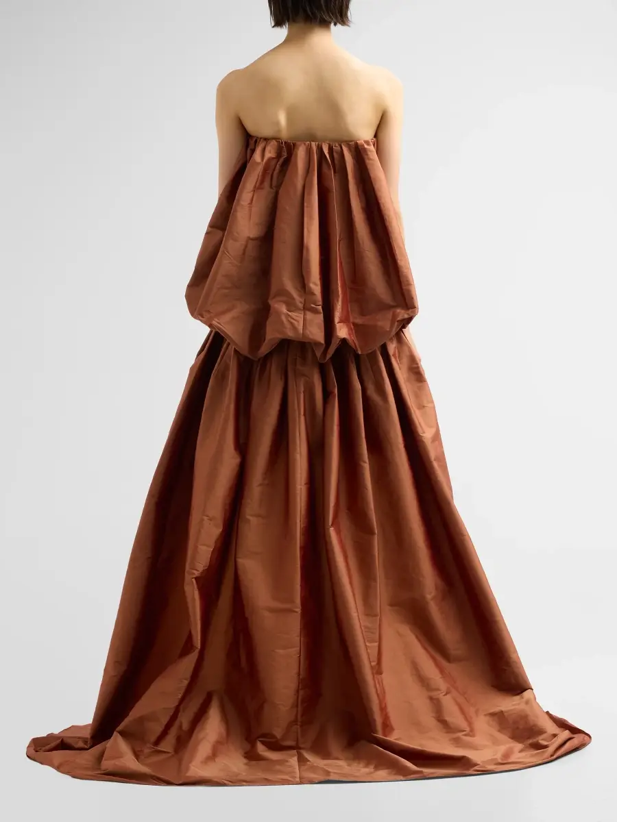 Aknvas Women's Arlene Draped High-Low Gown | Thumbnail 3 Aknvas Women's Arlene Draped High-Low Gown | Thumbnail 3