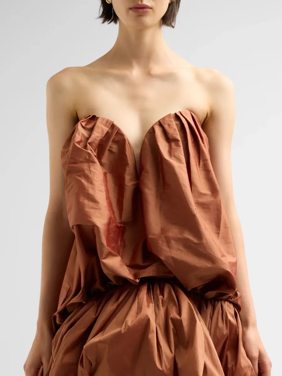 Aknvas Women's Arlene Draped High-Low Gown | Thumbnail 5 Aknvas Women's Arlene Draped High-Low Gown | Thumbnail 5