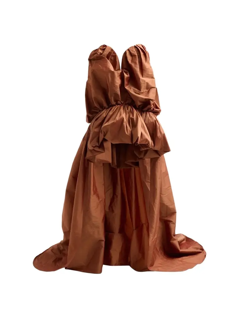 Women's Arlene Draped High-Low Gown Women's Arlene Draped High-Low Gown