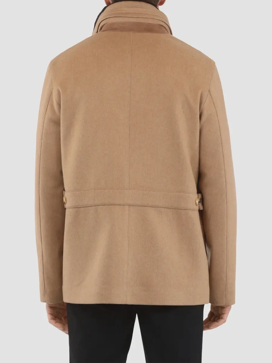 Gorski Men's Wool Jacket with Detachable Select Shearling Lamb Collar | Thumbnail 4 Gorski Men's Wool Jacket with Detachable Select Shearling Lamb Collar | Thumbnail 4