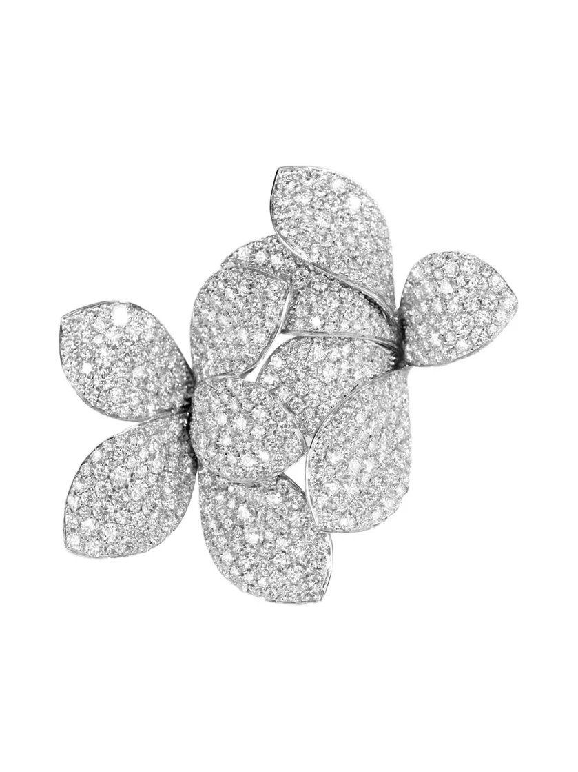 Women's Giardini Segreti 18K White Gold & 6.40 TCW Diamond Floral Ring