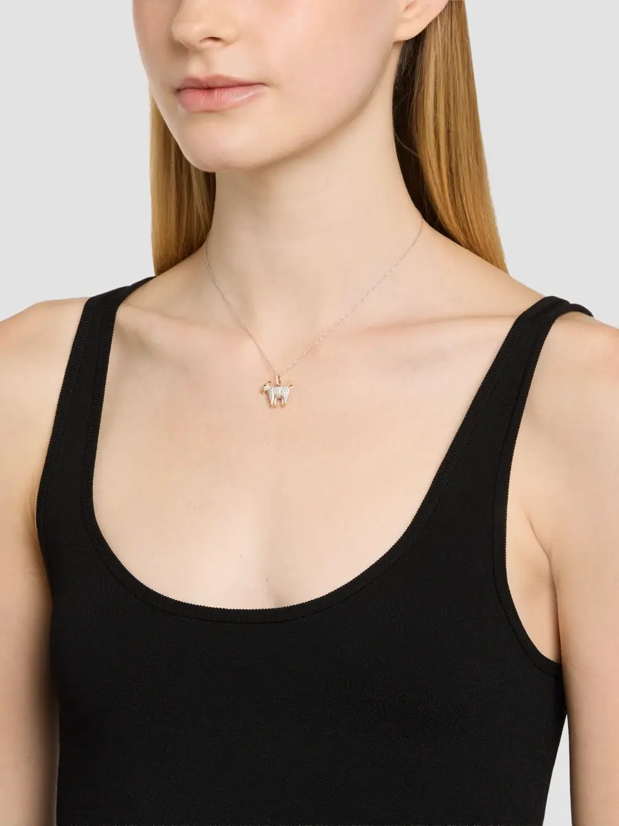 Roberto Coin Women's 18K Two-Tone Gold & 0.58 TCW Diamond Goat Pendant Necklace | Thumbnail 2
