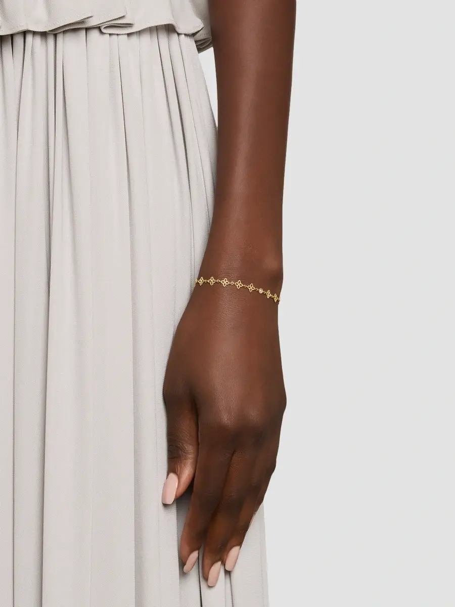 Roberto Coin Women's Principessa 18K Yellow Gold & 0.58 TCW Diamond Flower Link Bracelet | Thumbnail 2 Roberto Coin Women's Principessa 18K Yellow Gold & 0.58 TCW Diamond Flower Link Bracelet | Thumbnail 2