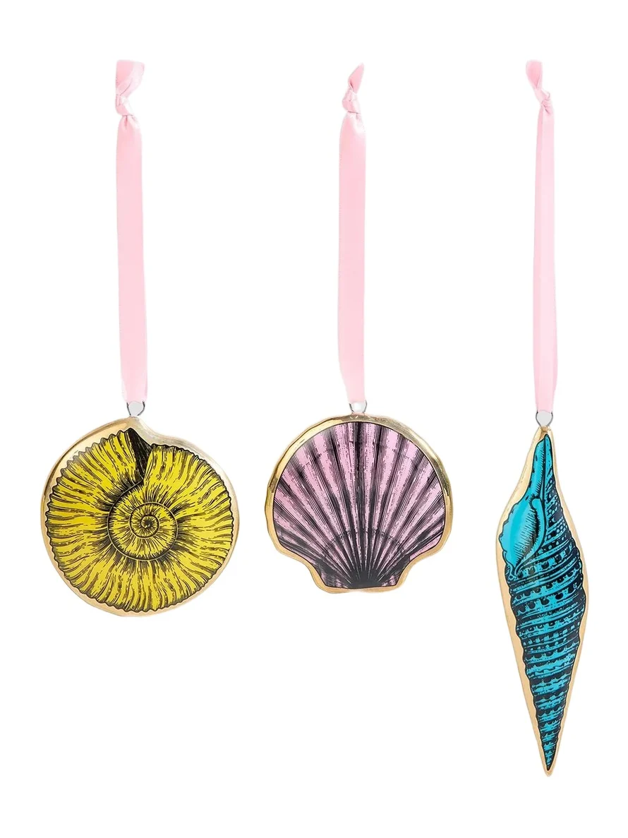 Jonathan Adler Holiday Sirena 3-Piece Porcelain Ornament Set