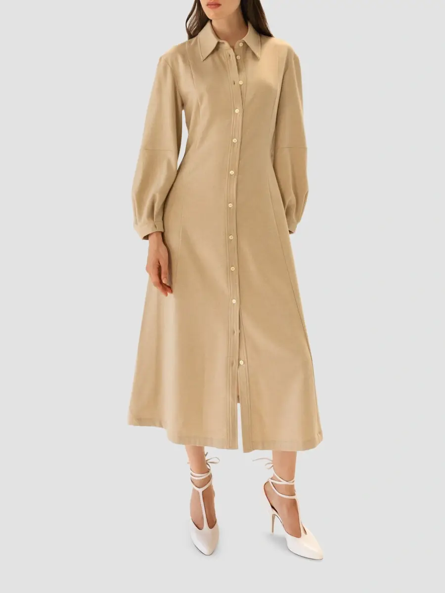 CALLAS MILANO Women's Poet Fit and Flare Dress - Cashew | Thumbnail 2