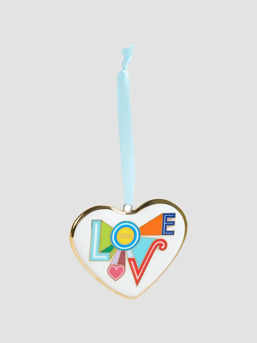 Jonathan Adler Peace & Love Porcelain Heart Ornament | Thumbnail 2 Jonathan Adler Peace & Love Porcelain Heart Ornament | Thumbnail 2