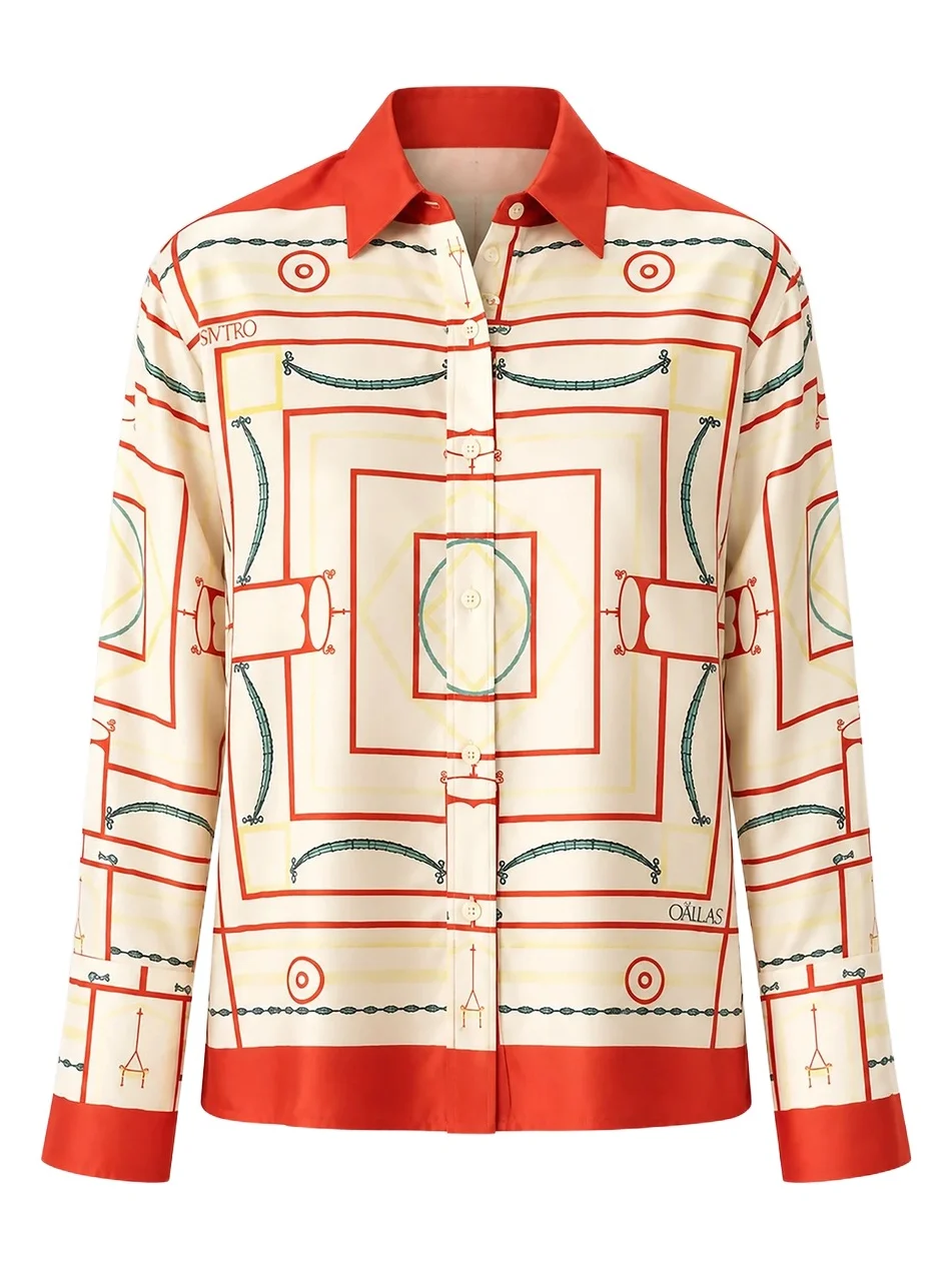 CALLAS MILANO Women's Paulina Silk Print Shirt