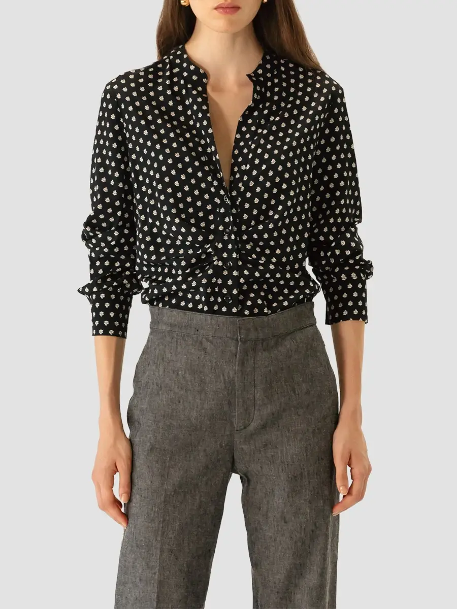 CALLAS MILANO Women's Blake Slim Draped Shirt | Thumbnail 2 CALLAS MILANO Women's Blake Slim Draped Shirt | Thumbnail 2