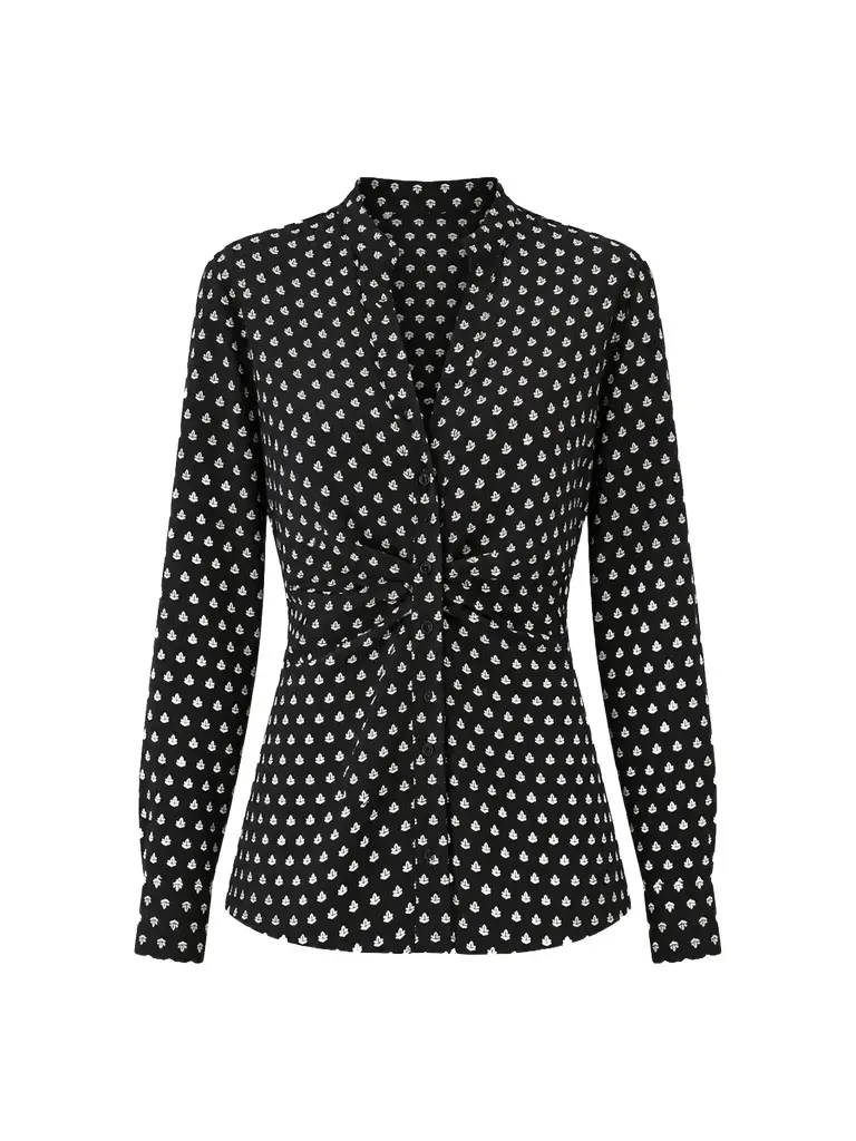 CALLAS MILANO Women's Blake Slim Draped Shirt