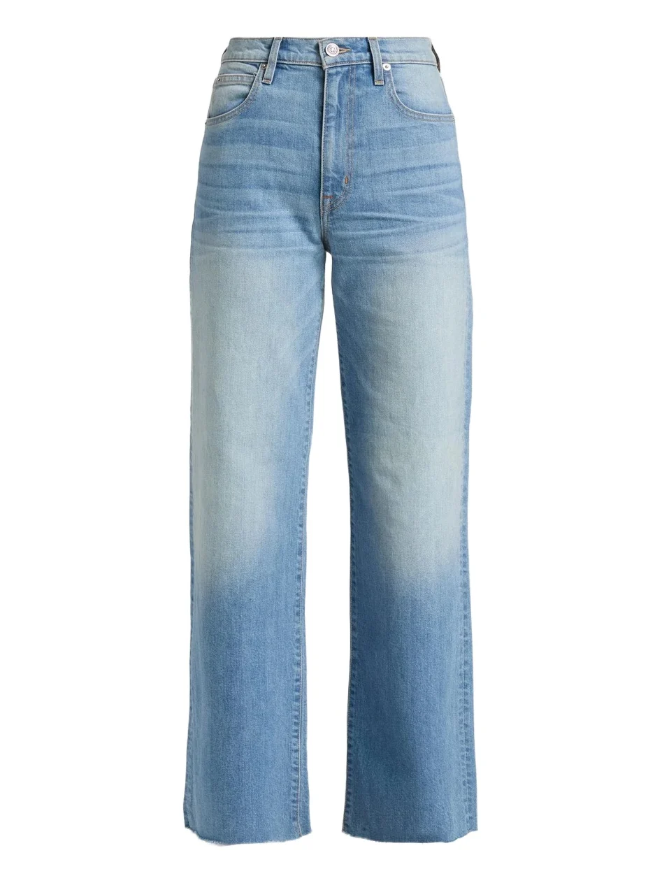 SLVRLAKE Women's Grace Faded High-Rise Straight Jeans