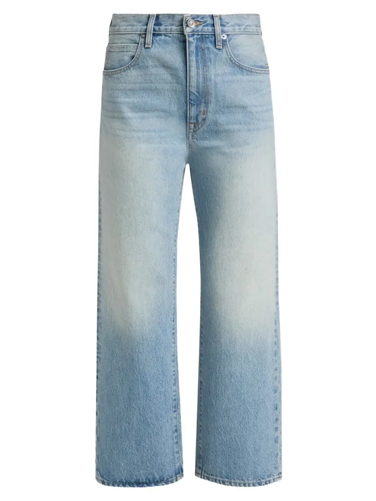 SLVRLAKE Women's Hunter Crop Relaxed Straight Jeans