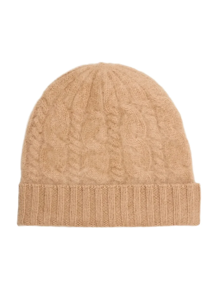 Women's Cable-Knit Cashmere Beanie Women's Cable-Knit Cashmere Beanie