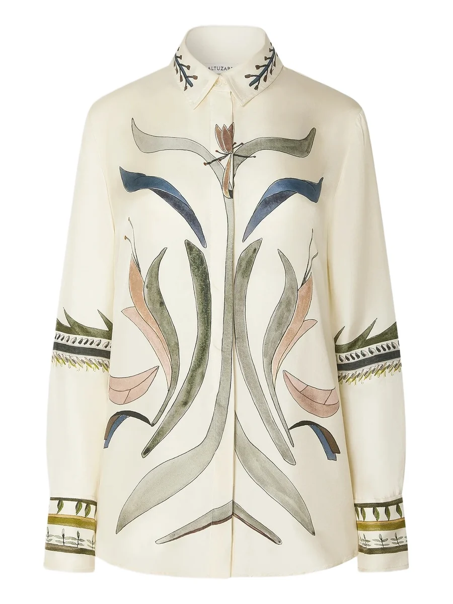 Women's Chika Printed Silk Top Women's Chika Printed Silk Top