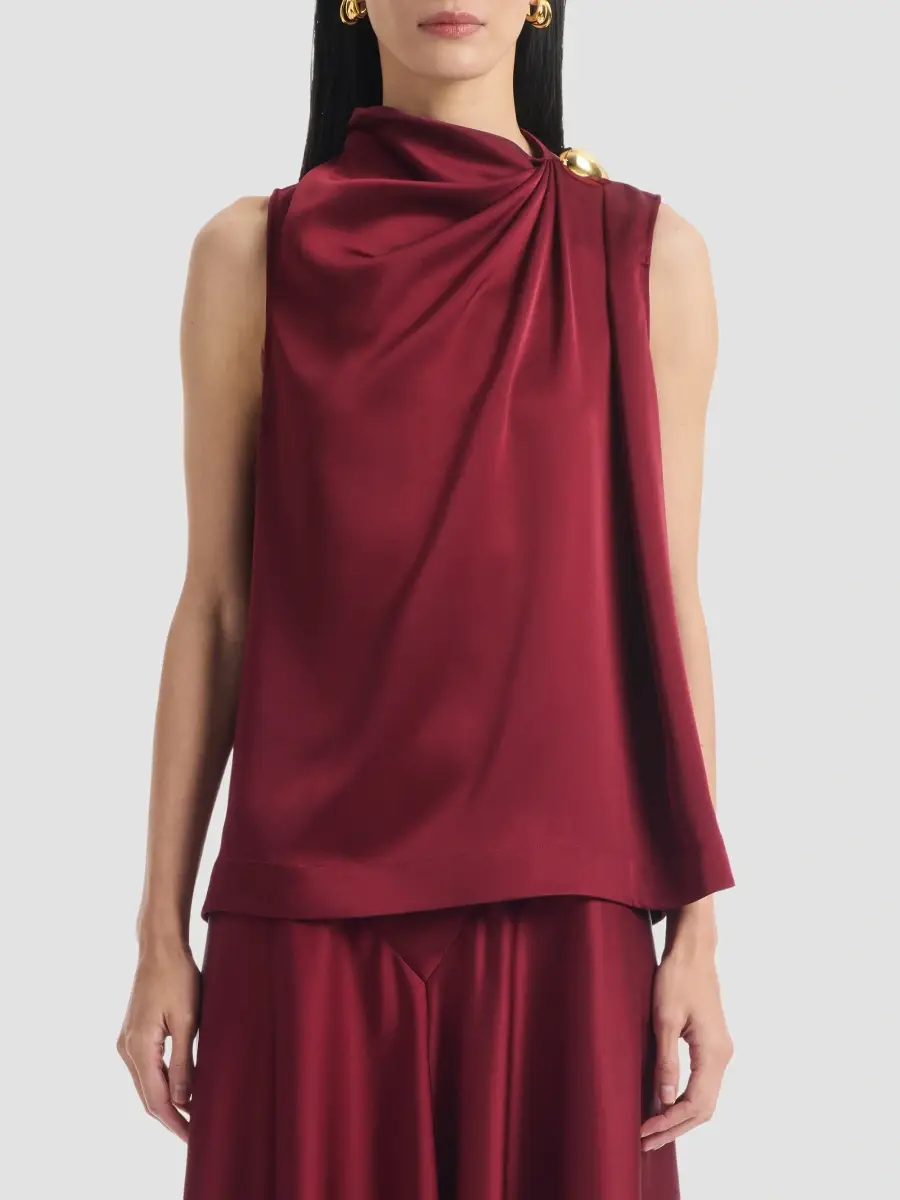 Altuzarra Women's Alden Satin Drape Top | Thumbnail 4