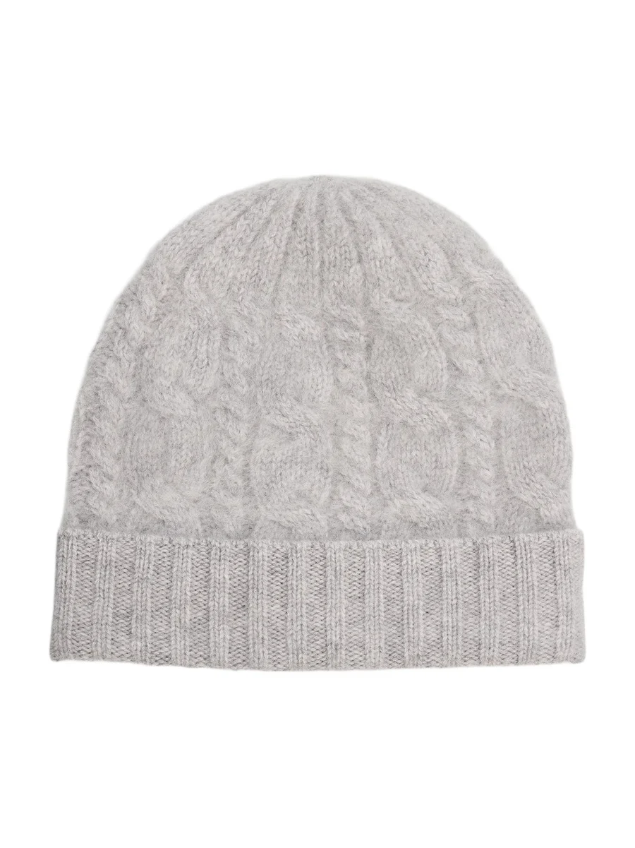 Women's Cable-Knit Cashmere Beanie Women's Cable-Knit Cashmere Beanie
