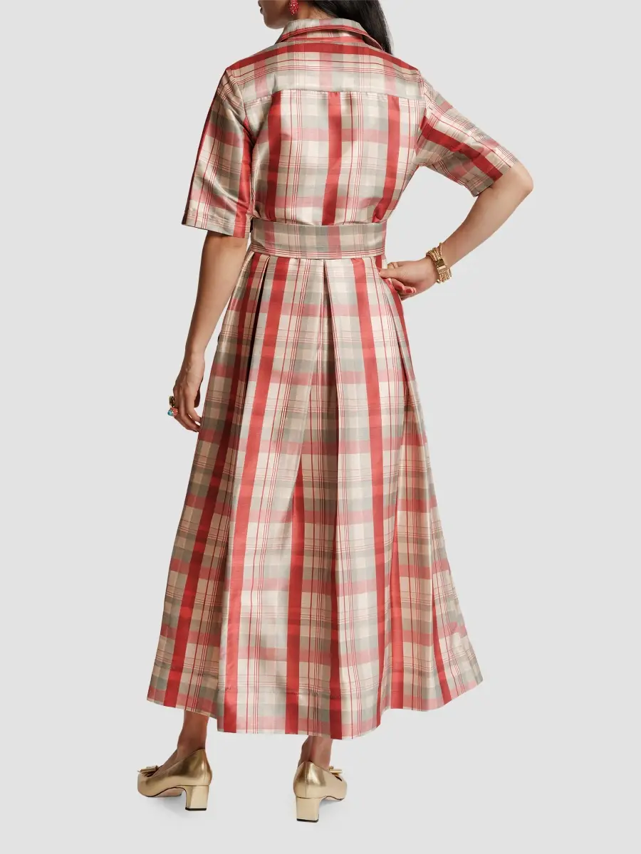 Frances Valentine Women's Bella Plaid Belted Maxi Dress | Thumbnail 3 Frances Valentine Women's Bella Plaid Belted Maxi Dress | Thumbnail 3