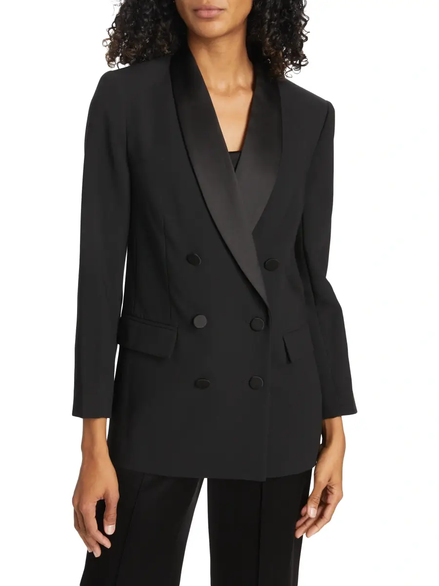 L'Agence Women's Jayda Double-Breasted Ponte Blazer | Thumbnail 3 L'Agence Women's Jayda Double-Breasted Ponte Blazer | Thumbnail 3