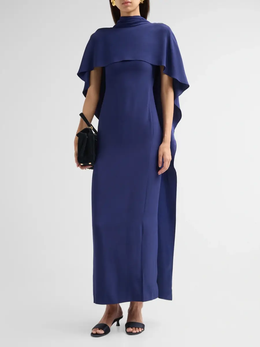 Alberta Ferretti Women's Enver Draped Satin Gown | Thumbnail 4 Alberta Ferretti Women's Enver Draped Satin Gown | Thumbnail 4