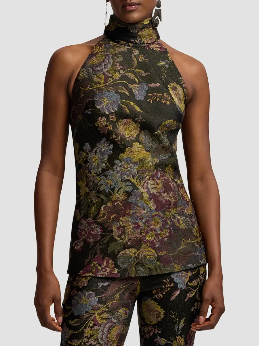 Ralph Lauren Collection Women's Chilton Tapestry Halter Top | Thumbnail 6 Ralph Lauren Collection Women's Chilton Tapestry Halter Top | Thumbnail 6