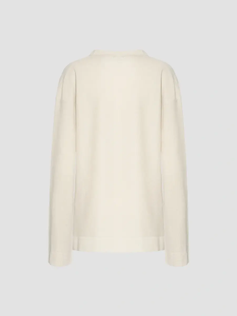 Malo Women's Piqué Virgin Wool-Silk Blend Sweater | Thumbnail 4 Malo Women's Piqué Virgin Wool-Silk Blend Sweater | Thumbnail 4