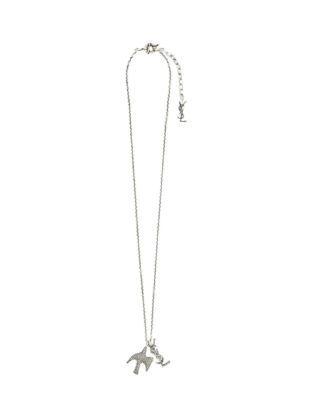 Women's Cassandre Dove Necklace in Zircon - Crystal And Palladium