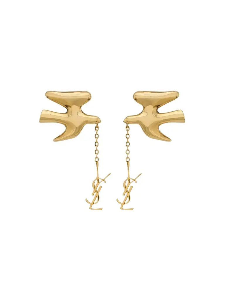 Women's Cassandre Pendant Dove Earrings in Brass - Gold
