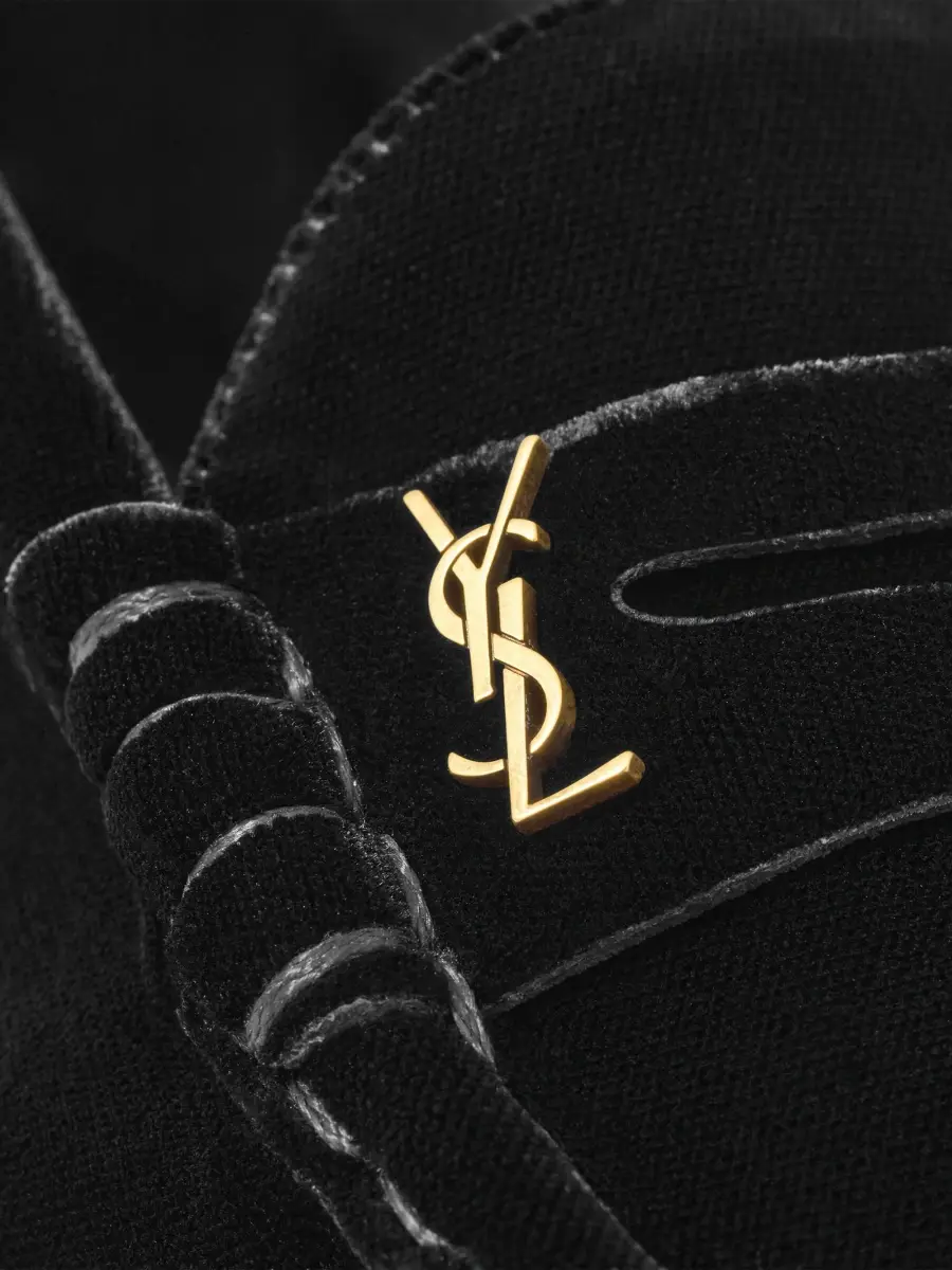 Saint Laurent Women's Le Loafers Supple in Velvet - Black | Thumbnail 4 Saint Laurent Women's Le Loafers Supple in Velvet - Black | Thumbnail 4