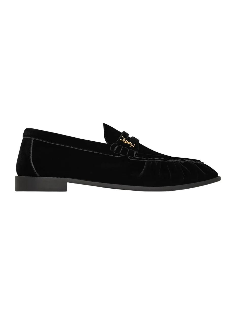 Saint Laurent Women's Le Loafers Supple in Velvet - Black