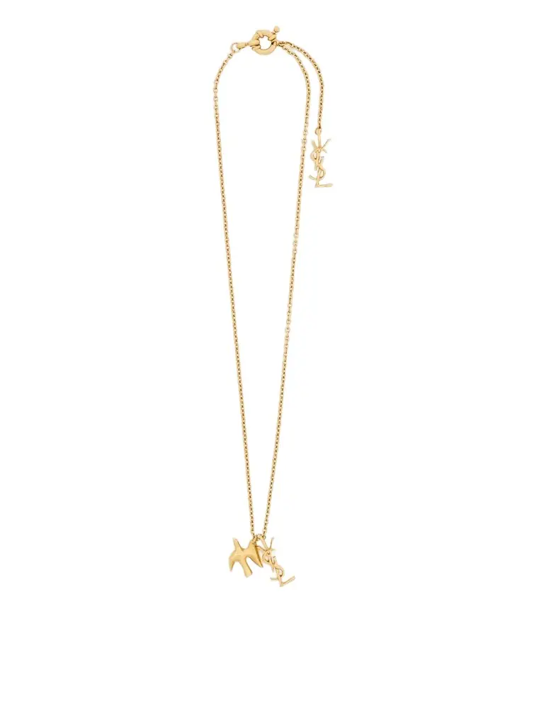 Women's Cassandre Dove Necklace in Brass - Patinated Gold