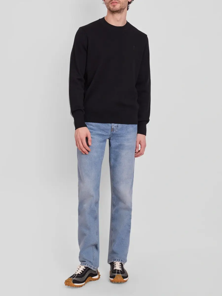 AMI PARIS Men's Quota Ami de Coeur Crewneck Sweater | Thumbnail 2 AMI PARIS Men's Quota Ami de Coeur Crewneck Sweater | Thumbnail 2