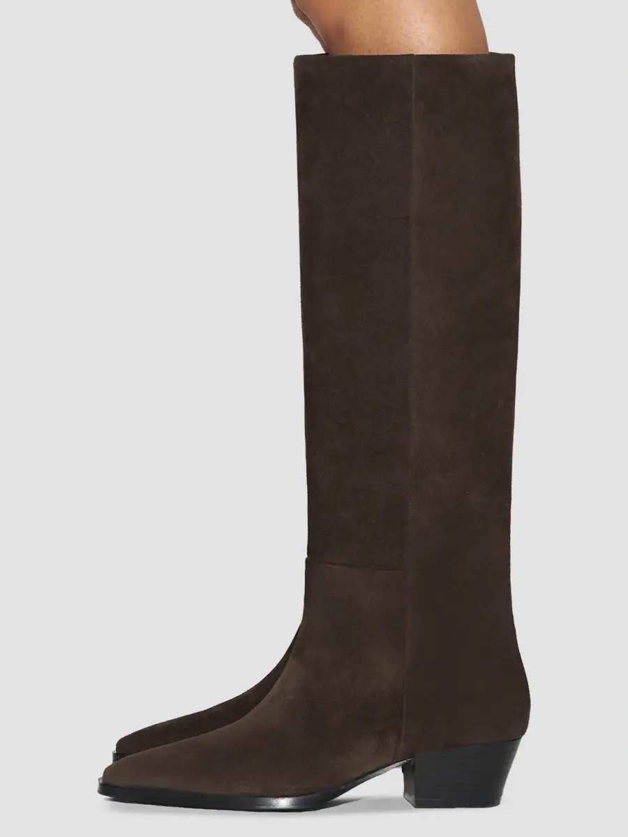 aeyde Women's Medea 90MM Suede Knee-High Boots | Thumbnail 2 aeyde Women's Medea 90MM Suede Knee-High Boots | Thumbnail 2