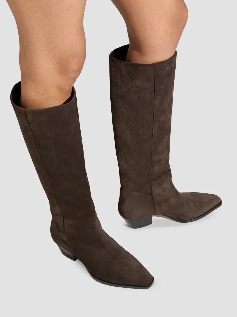 aeyde Women's Medea 90MM Suede Knee-High Boots | Thumbnail 3 aeyde Women's Medea 90MM Suede Knee-High Boots | Thumbnail 3