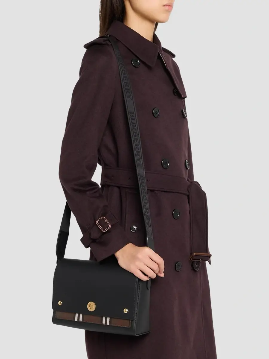 Burberry Women's Check Leather Crossbody Bag | Thumbnail 2