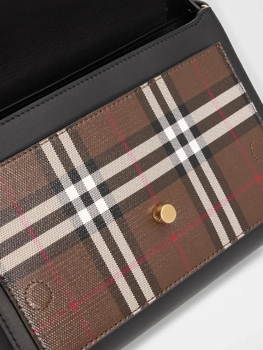 Burberry Women's Check Leather Crossbody Bag | Thumbnail 5