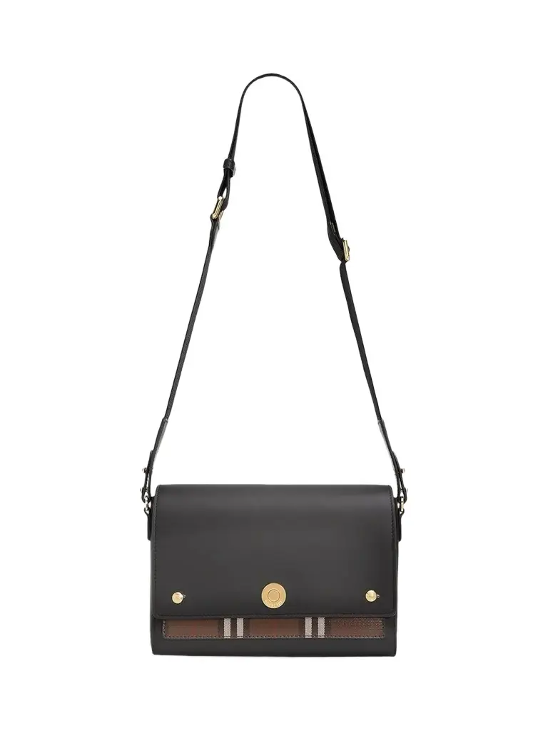 Burberry Women's Check Leather Crossbody Bag