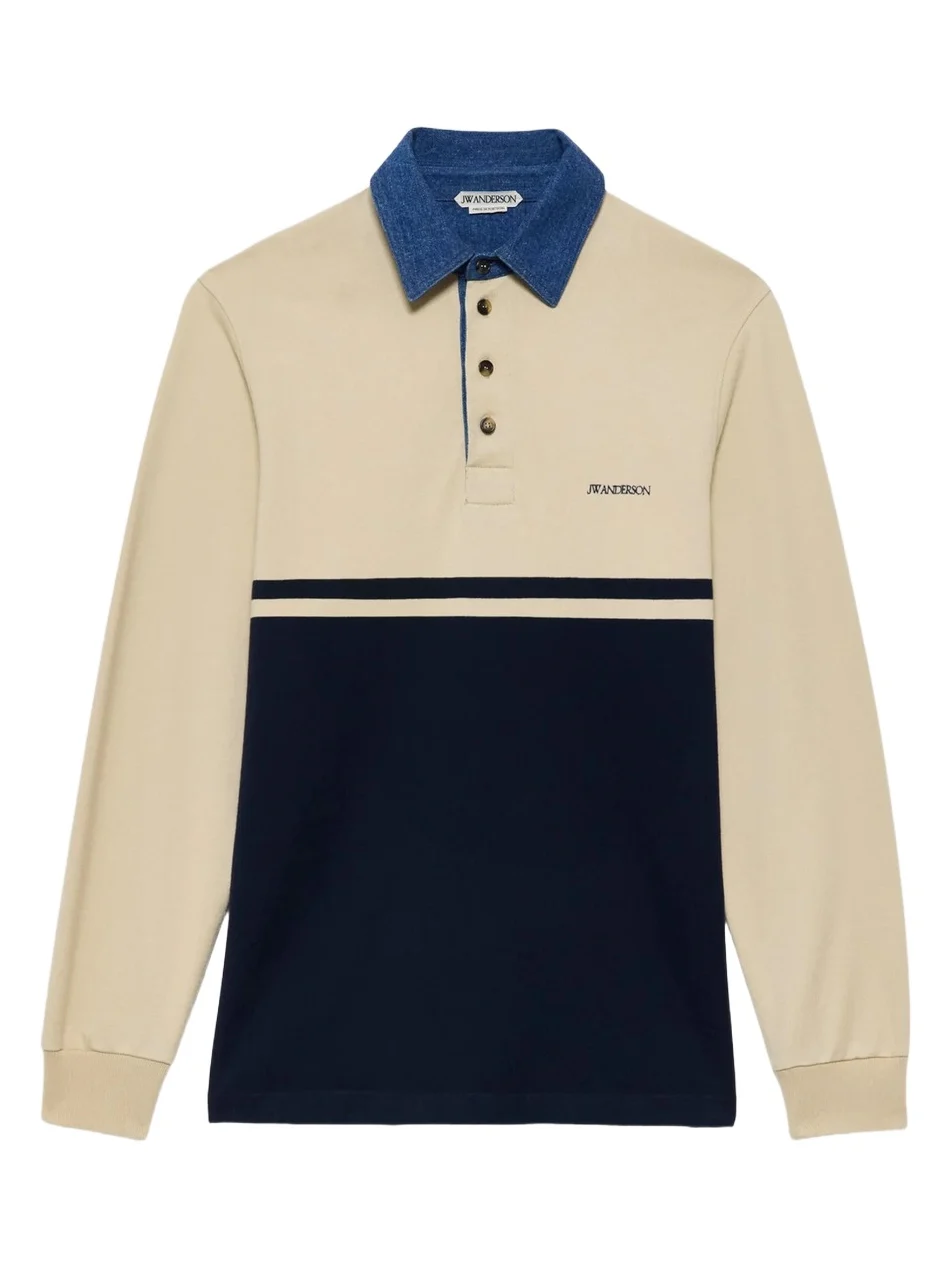 JW Anderson Men's Contrast Collar Polo Shirt