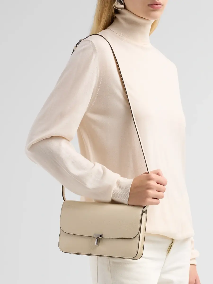 TOTEME Women's T-Lock Grained-Patent Leather Crossbody Bag | Thumbnail 2