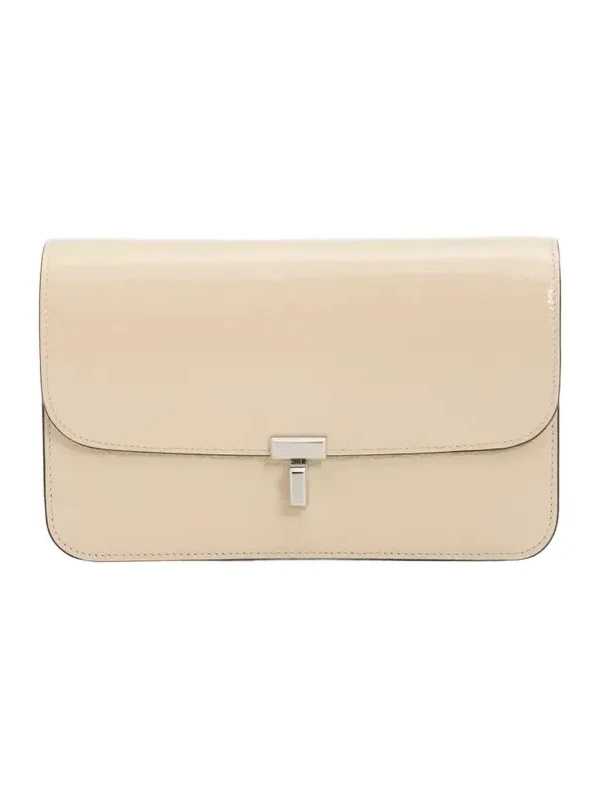 TOTEME Women's T-Lock Grained-Patent Leather Crossbody Bag