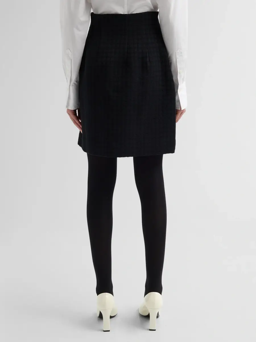 TOTEME Women's Cotton Chenille Curved Mini Skirt | Thumbnail 3