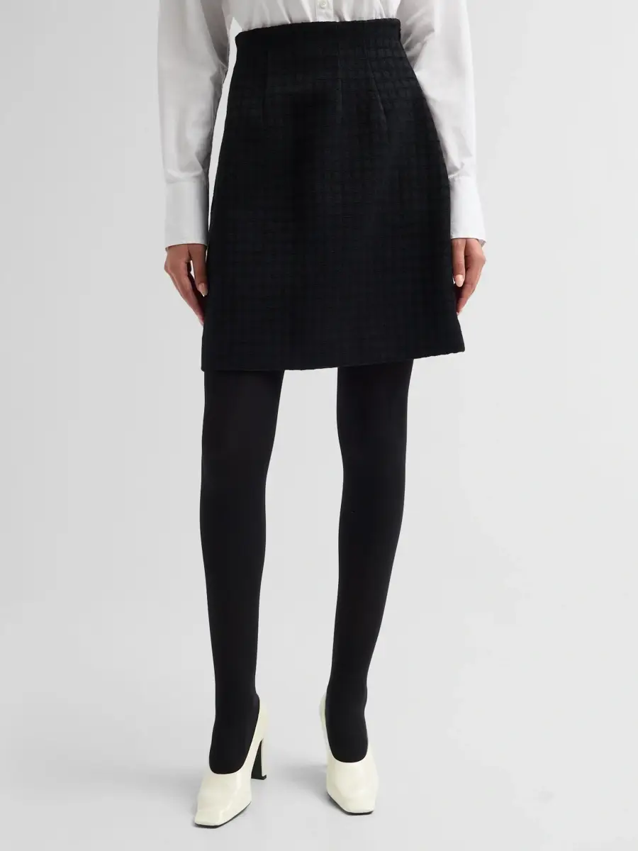 TOTEME Women's Cotton Chenille Curved Mini Skirt | Thumbnail 4