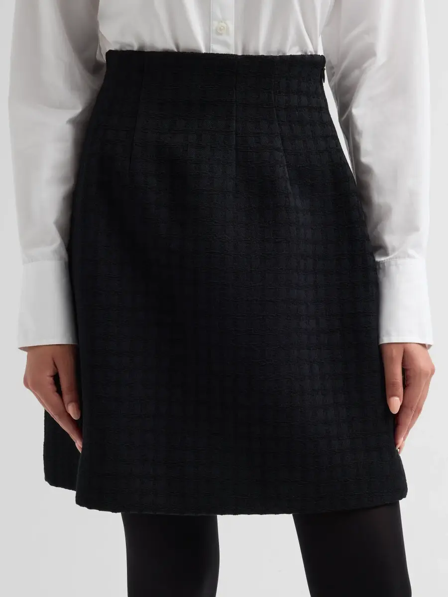 TOTEME Women's Cotton Chenille Curved Mini Skirt | Thumbnail 5