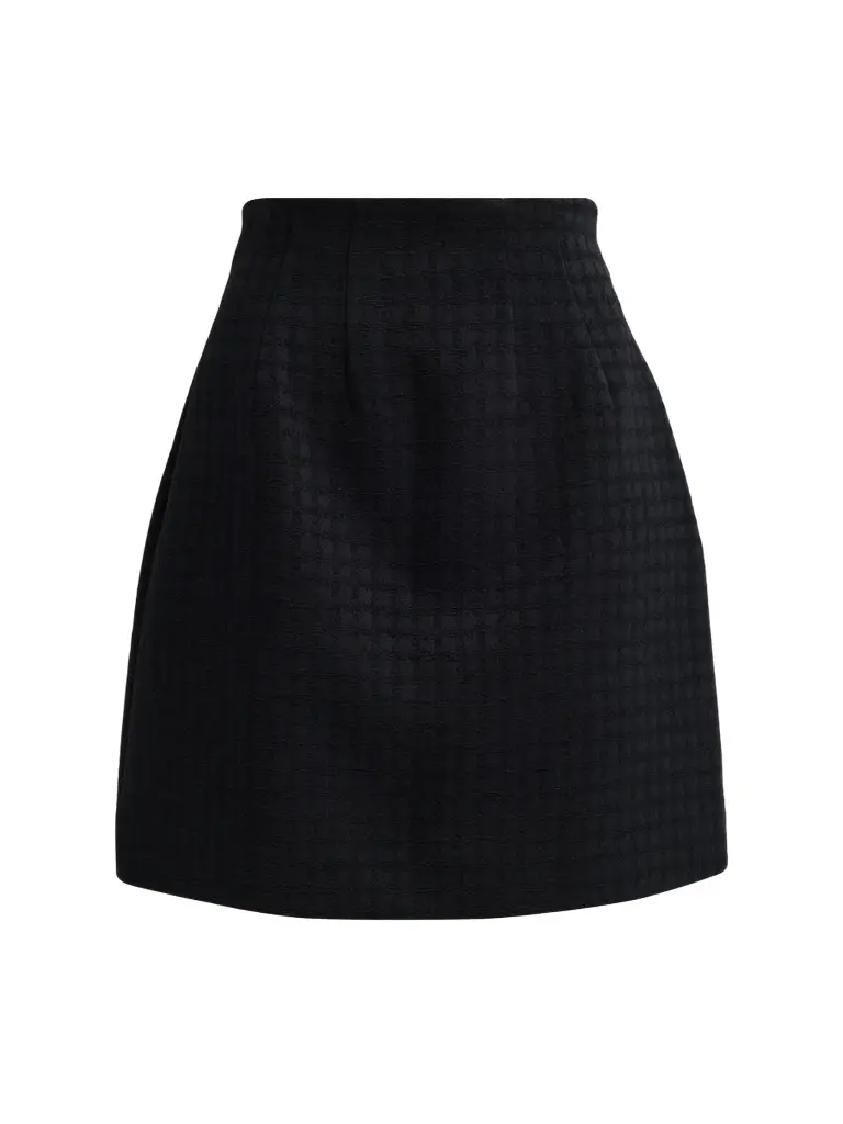 Women's Cotton Chenille Curved Mini Skirt Women's Cotton Chenille Curved Mini Skirt