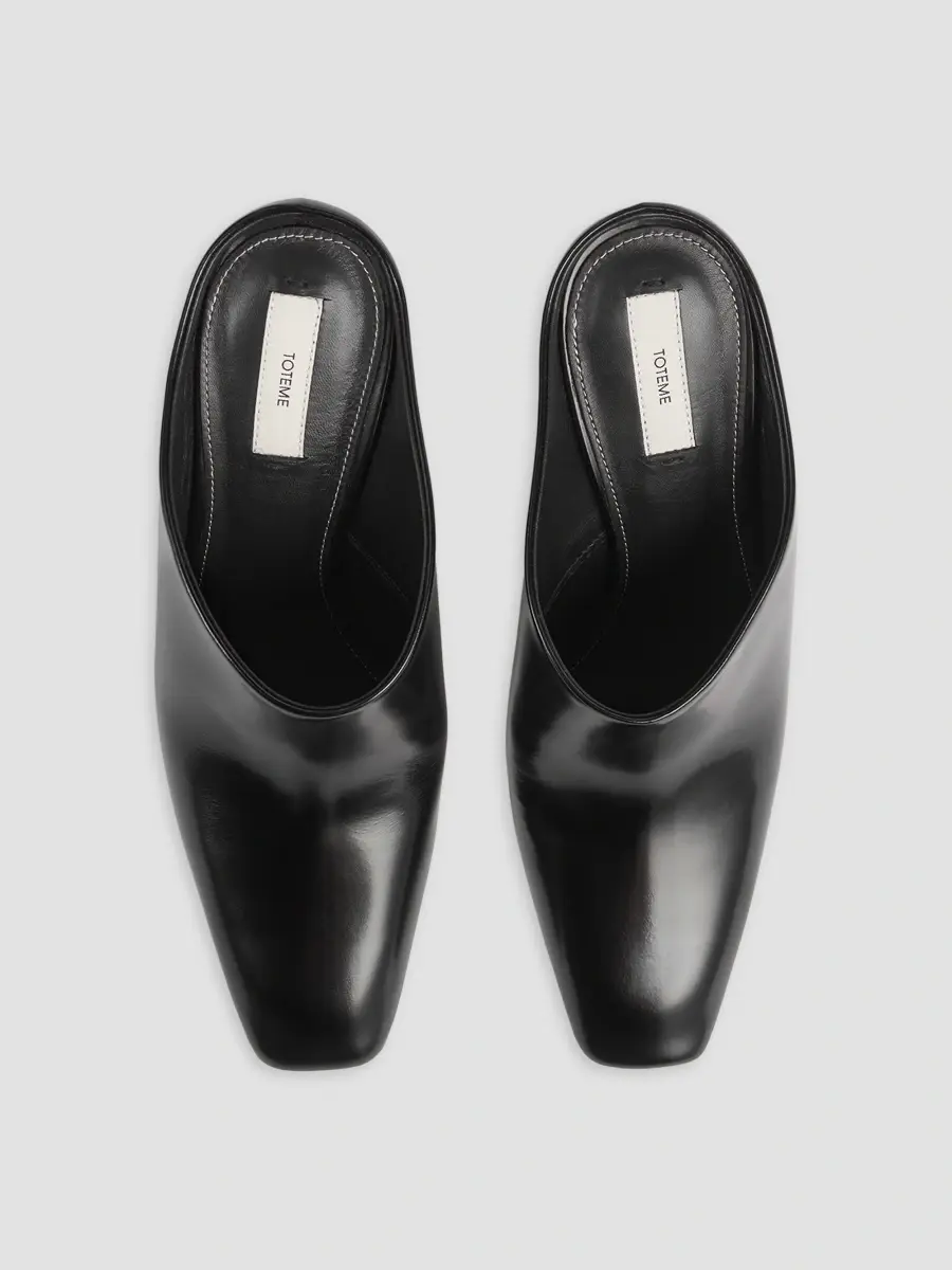 TOTEME Women's Bar 85MM Box-Leather Mules | Thumbnail 3 TOTEME Women's Bar 85MM Box-Leather Mules | Thumbnail 3