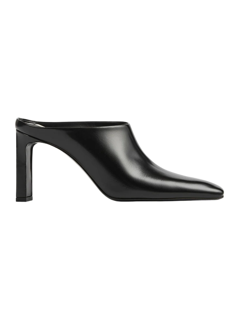 Women's Bar 85MM Box-Leather Mules