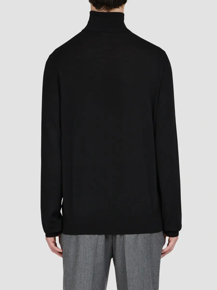 Ferragamo Men's Mock Turtleneck Wool Sweater | Thumbnail 3 Ferragamo Men's Mock Turtleneck Wool Sweater | Thumbnail 3
