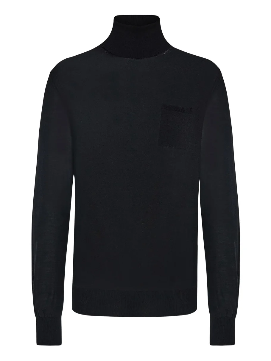 Ferragamo Men's Mock Turtleneck Wool Sweater