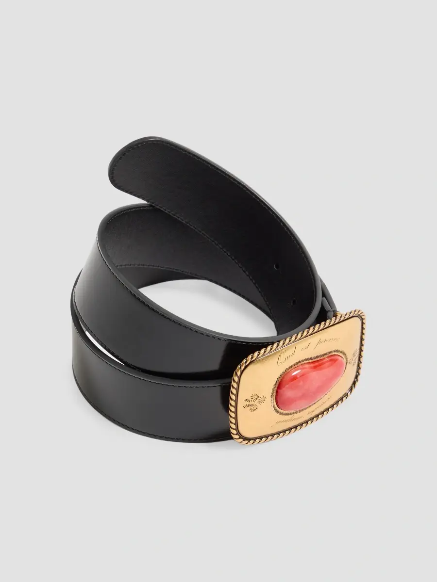 Valentino Men's Gaudium Belt in Shiny Calfskin 40 MM | Thumbnail 2 Valentino Men's Gaudium Belt in Shiny Calfskin 40 MM | Thumbnail 2