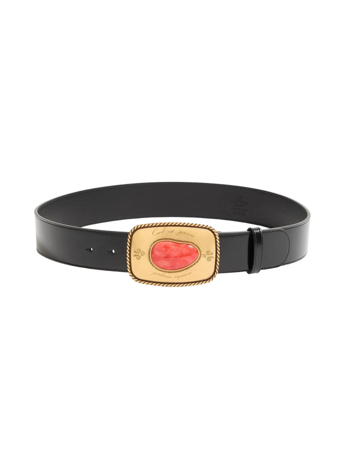 Valentino Men's Gaudium Belt in Shiny Calfskin 40 MM