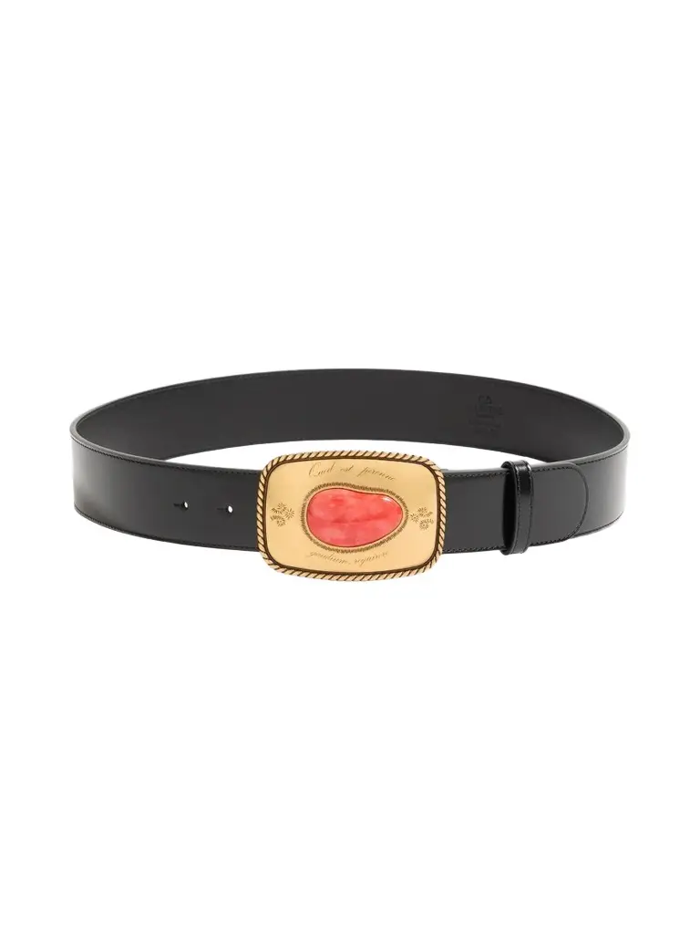 Valentino Men's Gaudium Belt in Shiny Calfskin 40 MM