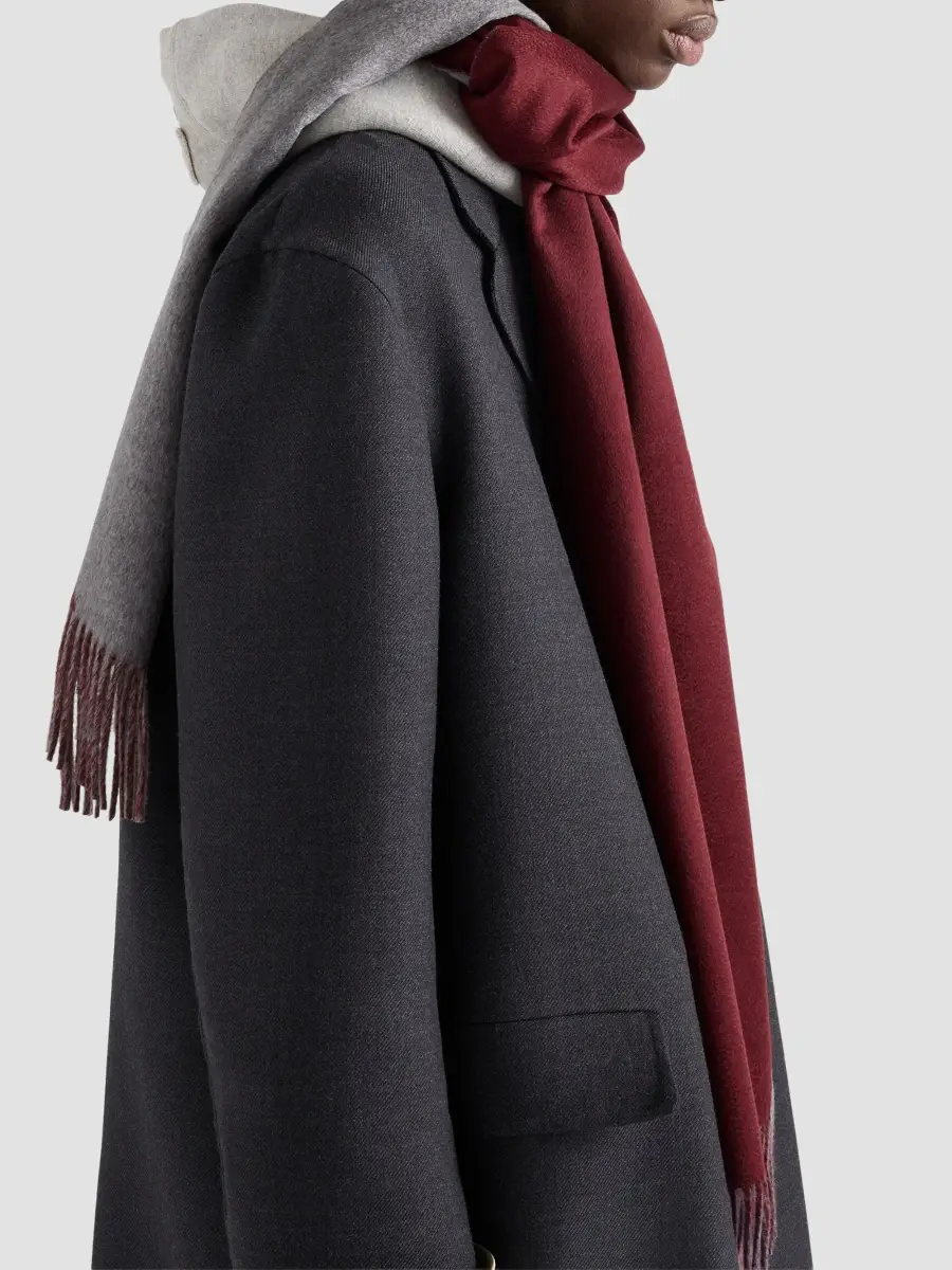 Prada Men's Double Cashmere Scarf | Thumbnail 2 Prada Men's Double Cashmere Scarf | Thumbnail 2
